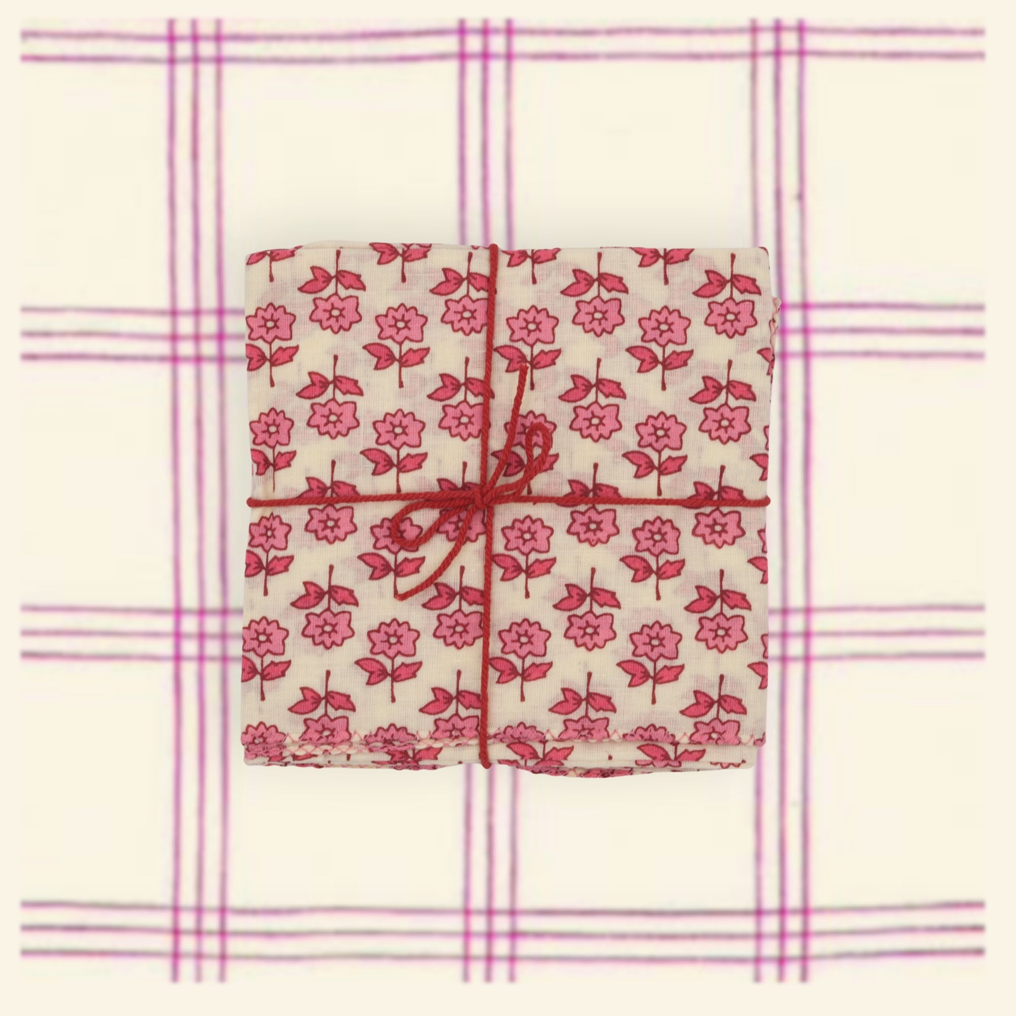 Serviettes de table x4 Bourrache Fadded