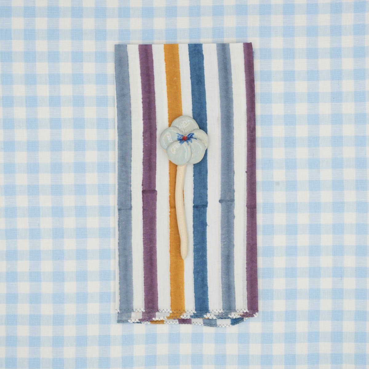 Serviettes de table x4 Axel Denim - Suzette