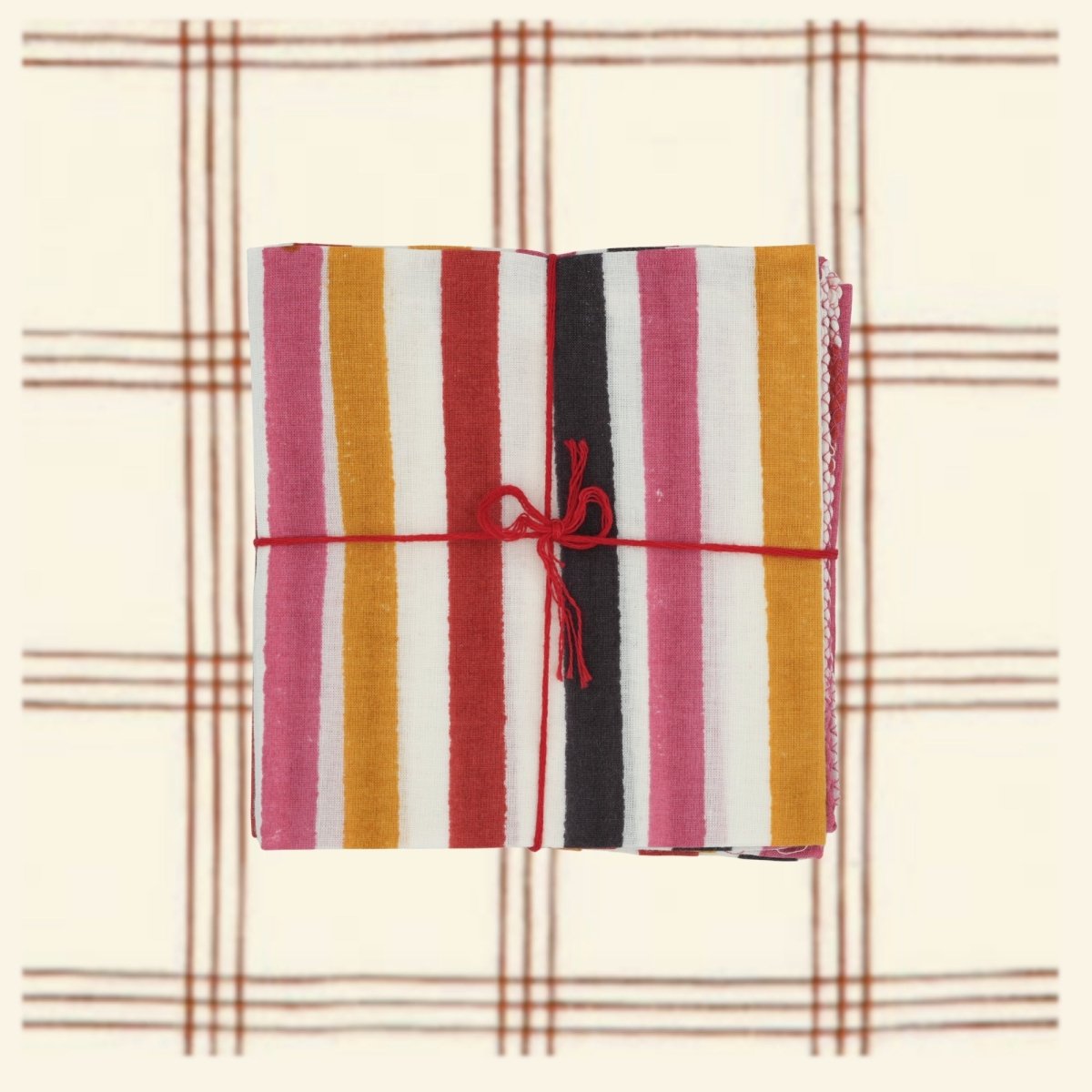 Serviettes de table x4 Axel Tomato - Suzette