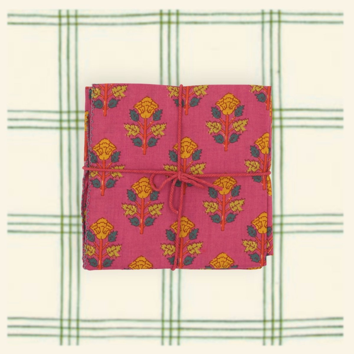 Serviettes de table x4 Belladone Carmine - Suzette