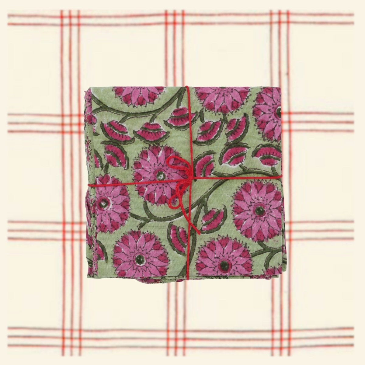 Serviettes de table x4 Clarkia Sangria - Suzette