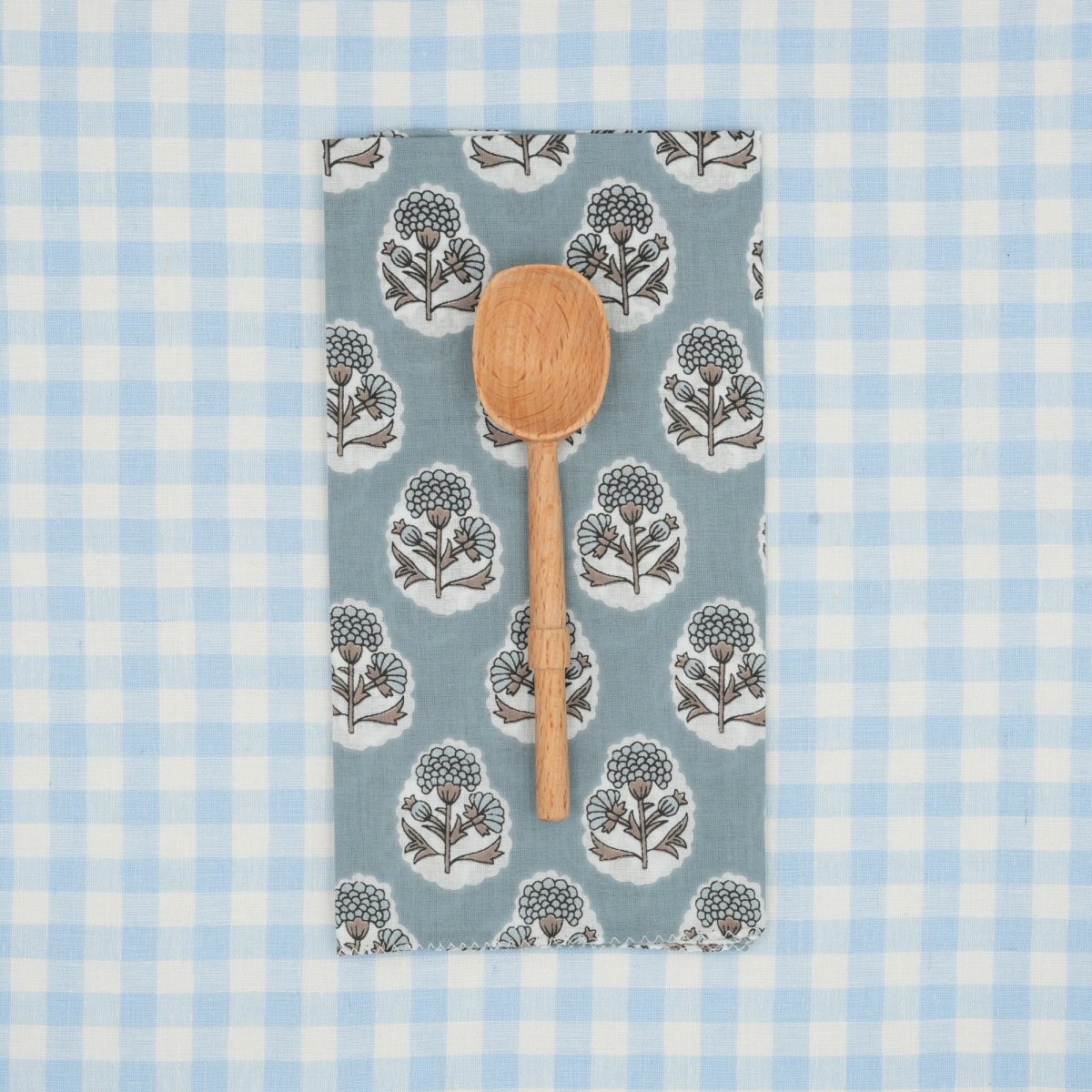Serviettes de table x4 Crocus Denim - Suzette
