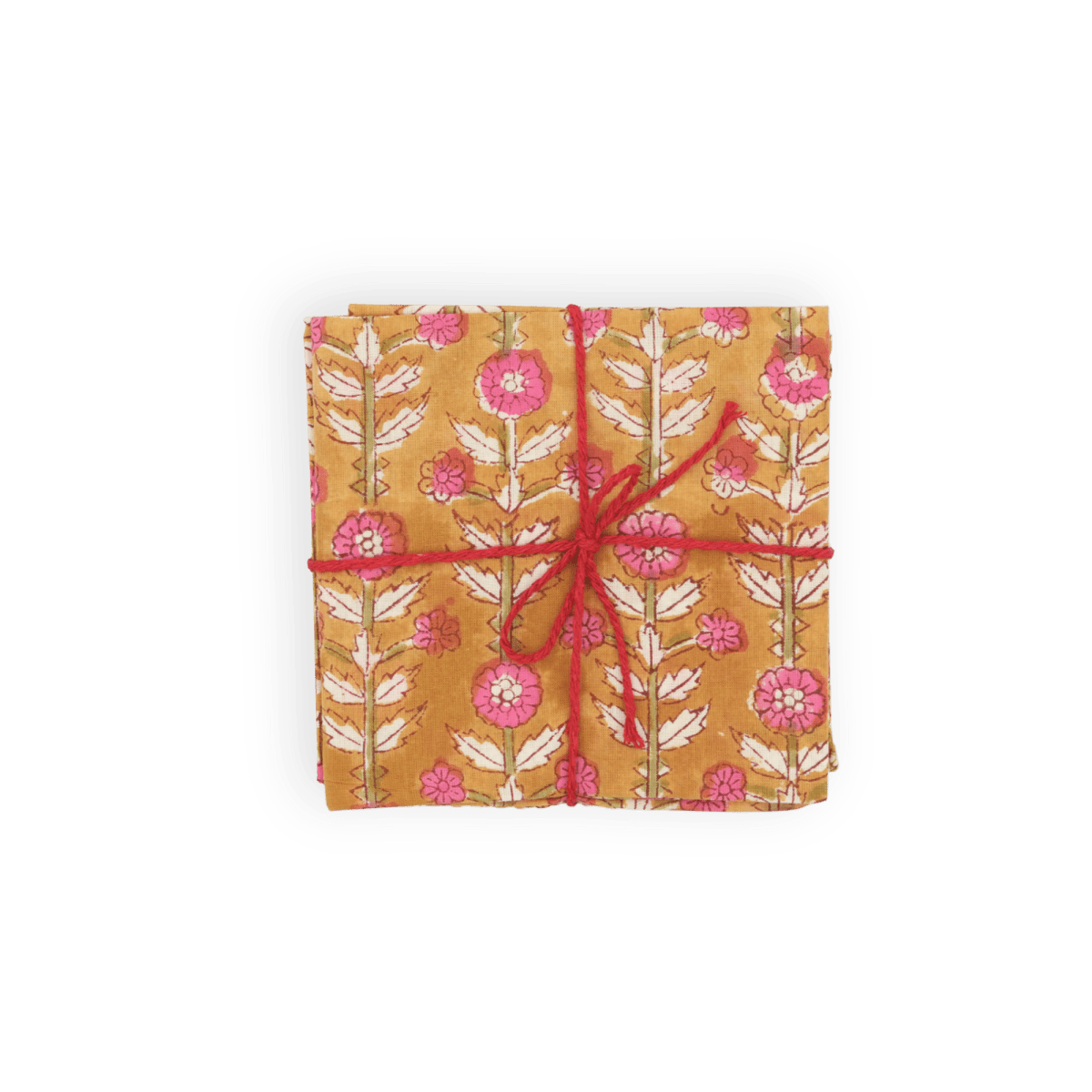 Serviettes de table x4 Iberis Moutarde - Suzette