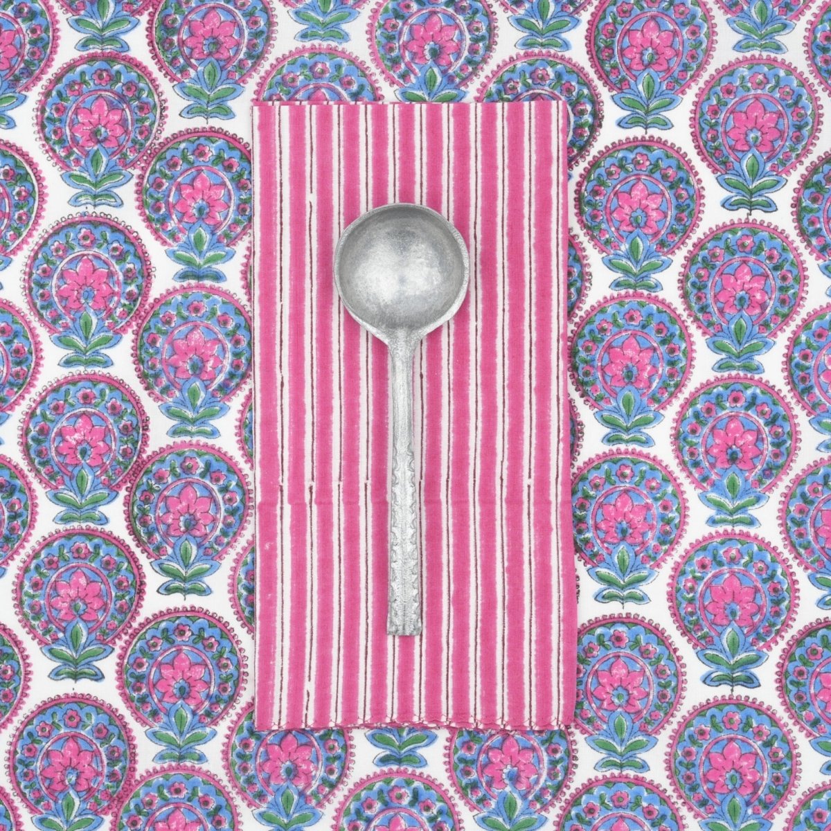 Serviettes de table x4 Lila Carmine - Suzette