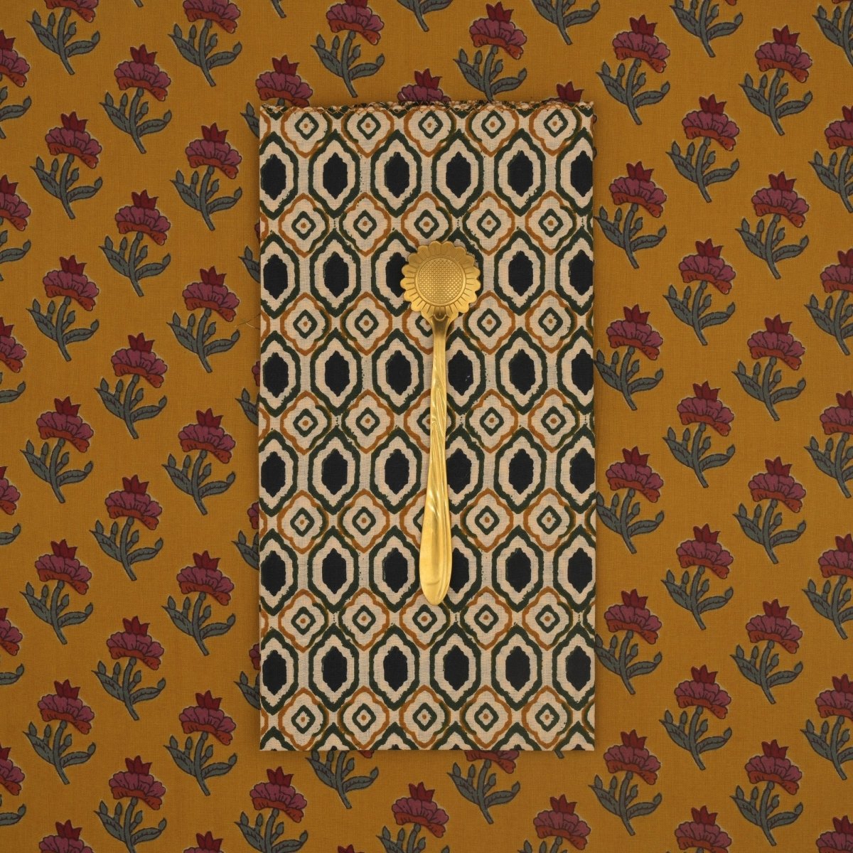 Serviettes de table x4 Luisa Gold - Suzette