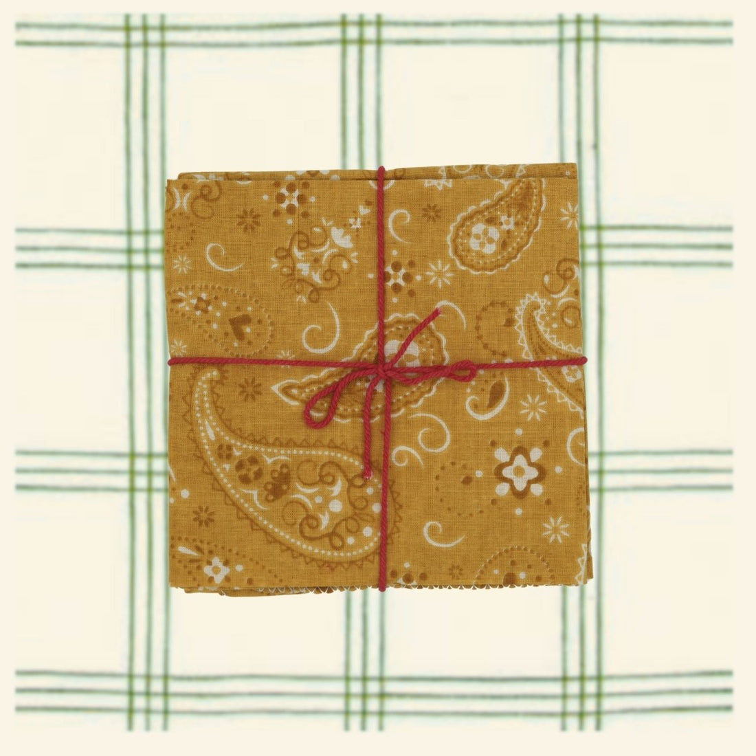 Serviettes de table x4 Paisley Gold - Suzette