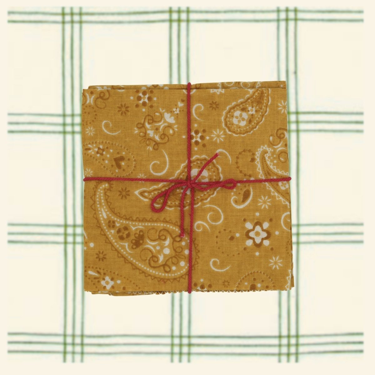 Serviettes de table x4 Paisley Gold - Suzette