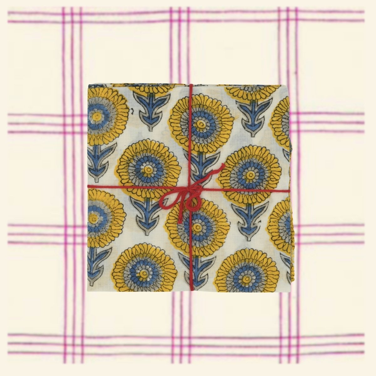 Serviettes de table x4 Paquerette Moonlight - Suzette