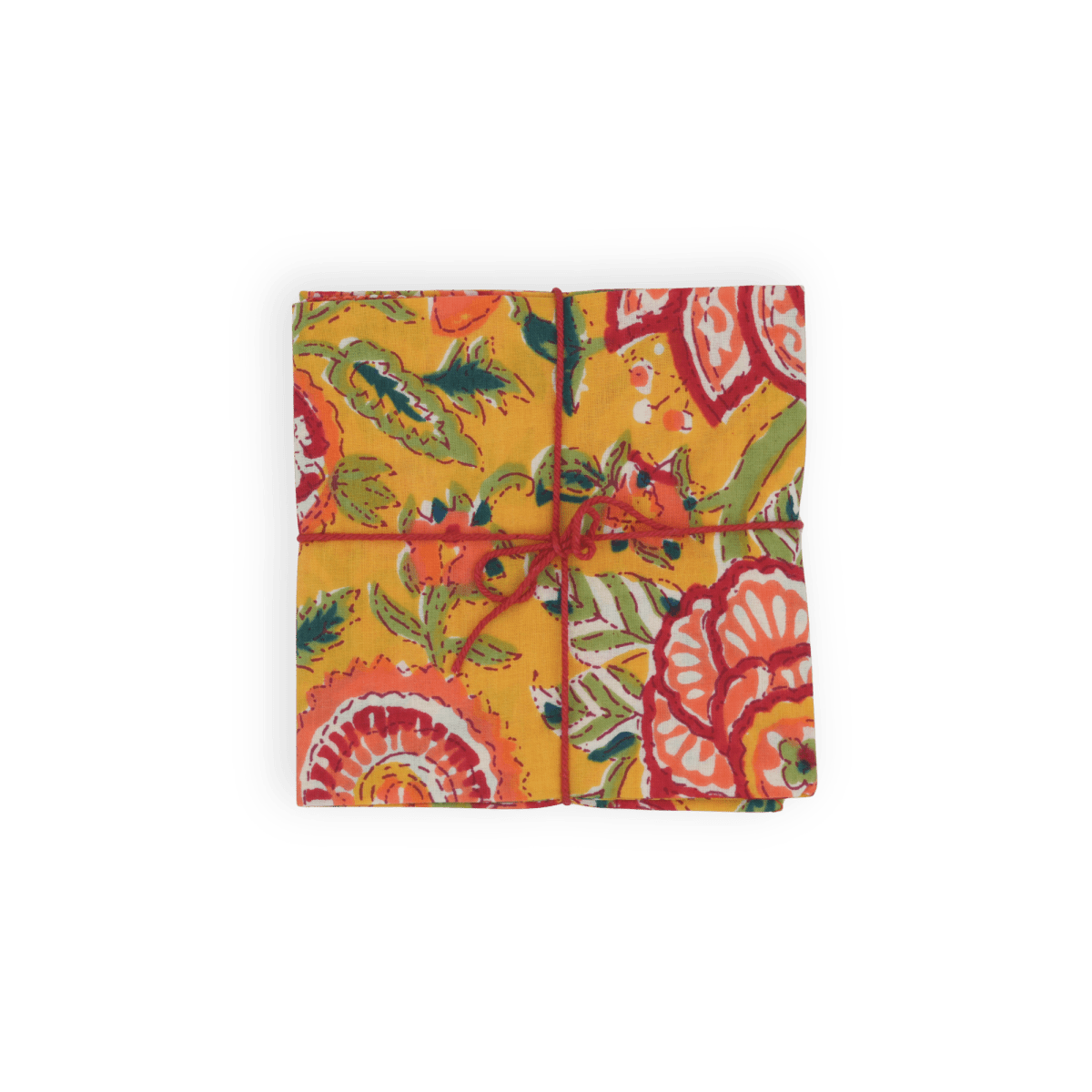 Serviettes de table x4 Zinnia Jaune - Suzette