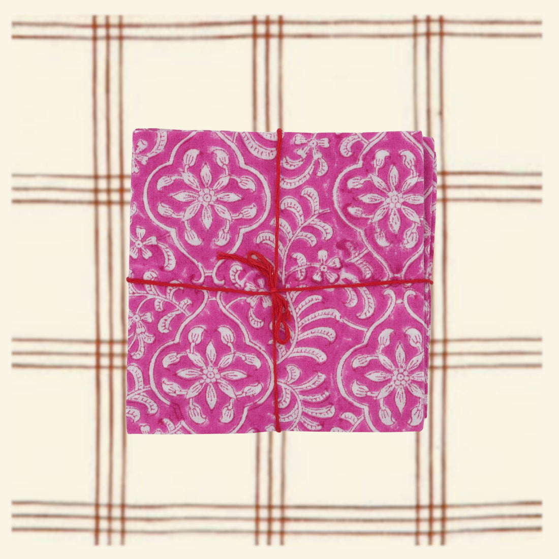 Serviettes de table x4 Abelia Sangria