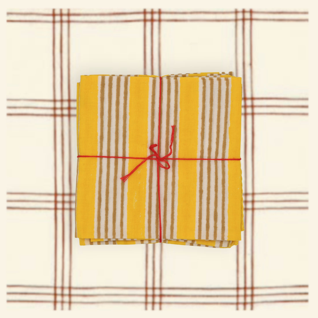 Serviettes de table x4 Alice Gold
