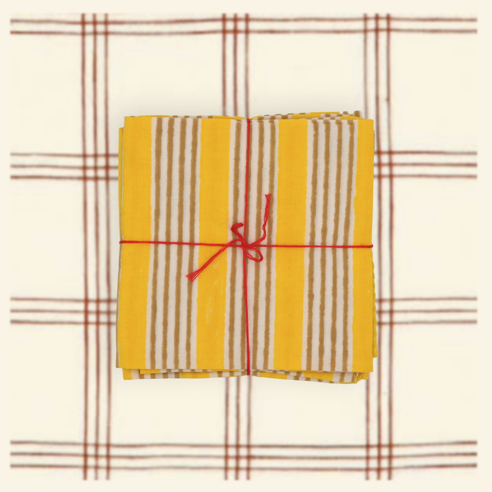 Serviettes de table x4 Alice Gold