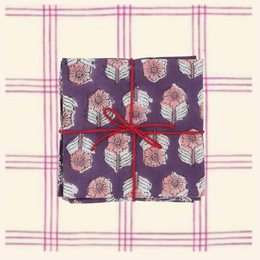 Serviettes de table x4 Belladone Fig