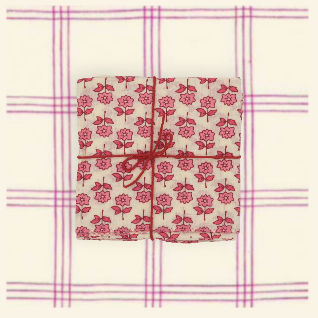 Serviettes de table x4 Bourrache Fadded