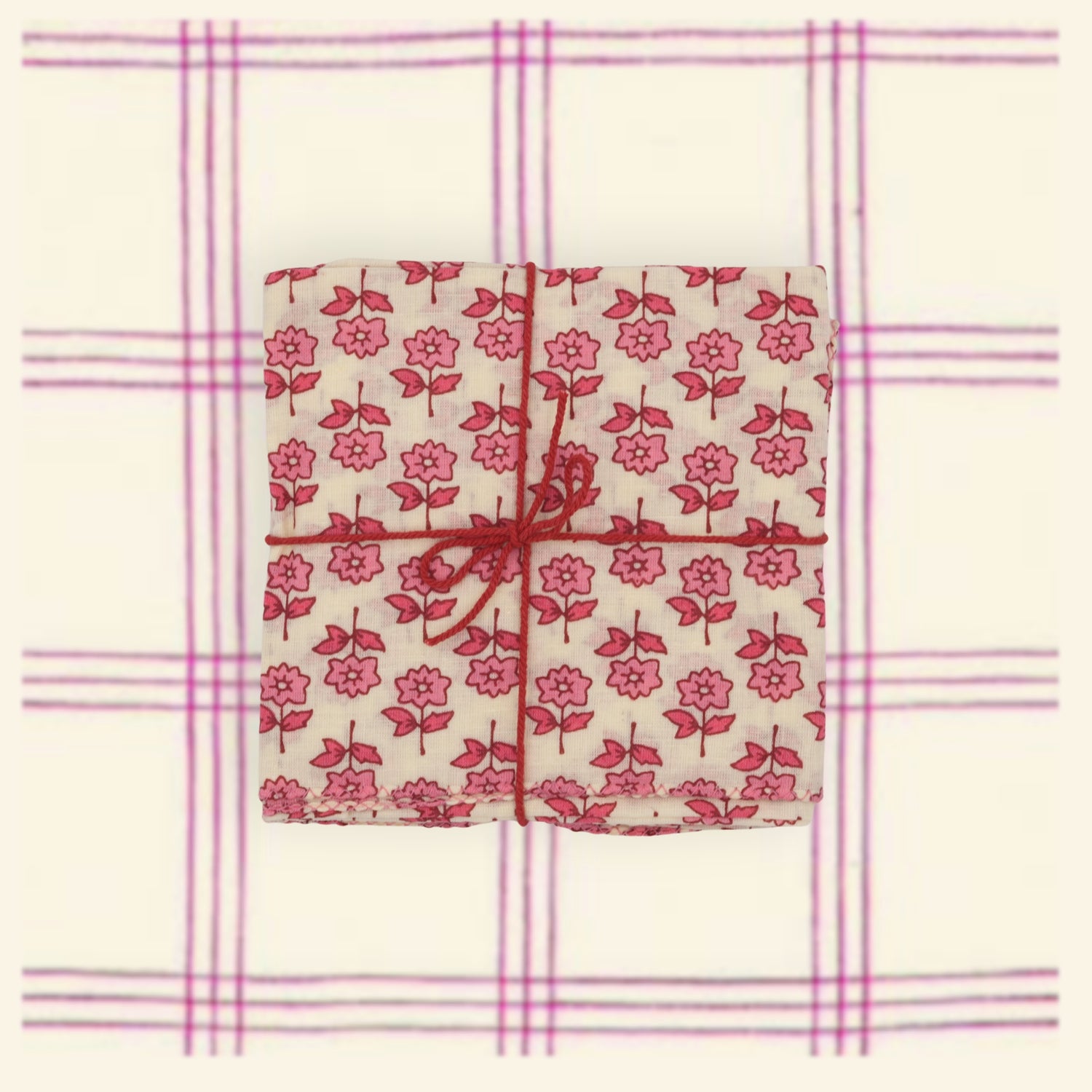 Serviettes de table x4 Bourrache Fadded