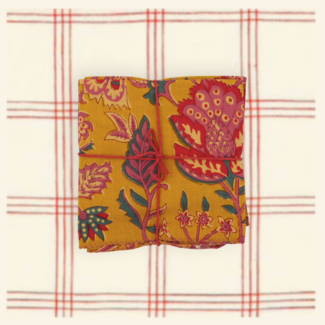 Serviettes de table x4 Dandelion Gold