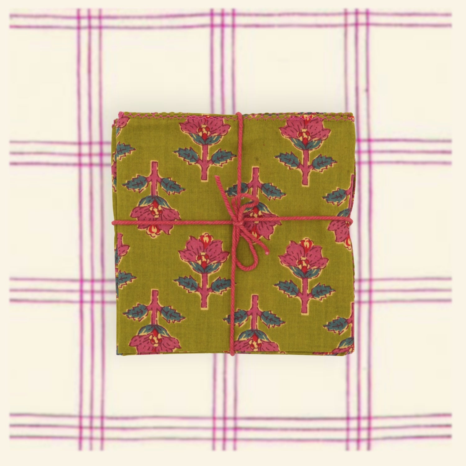 Servilletas de tela x4 Jonquille Olive