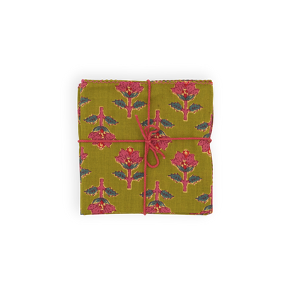 Servilletas de tela x4 Jonquille Olive