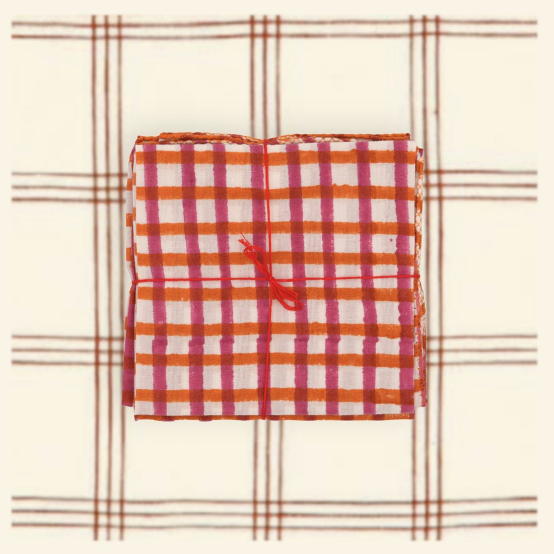 Serviettes de table x4 Mira Garnet