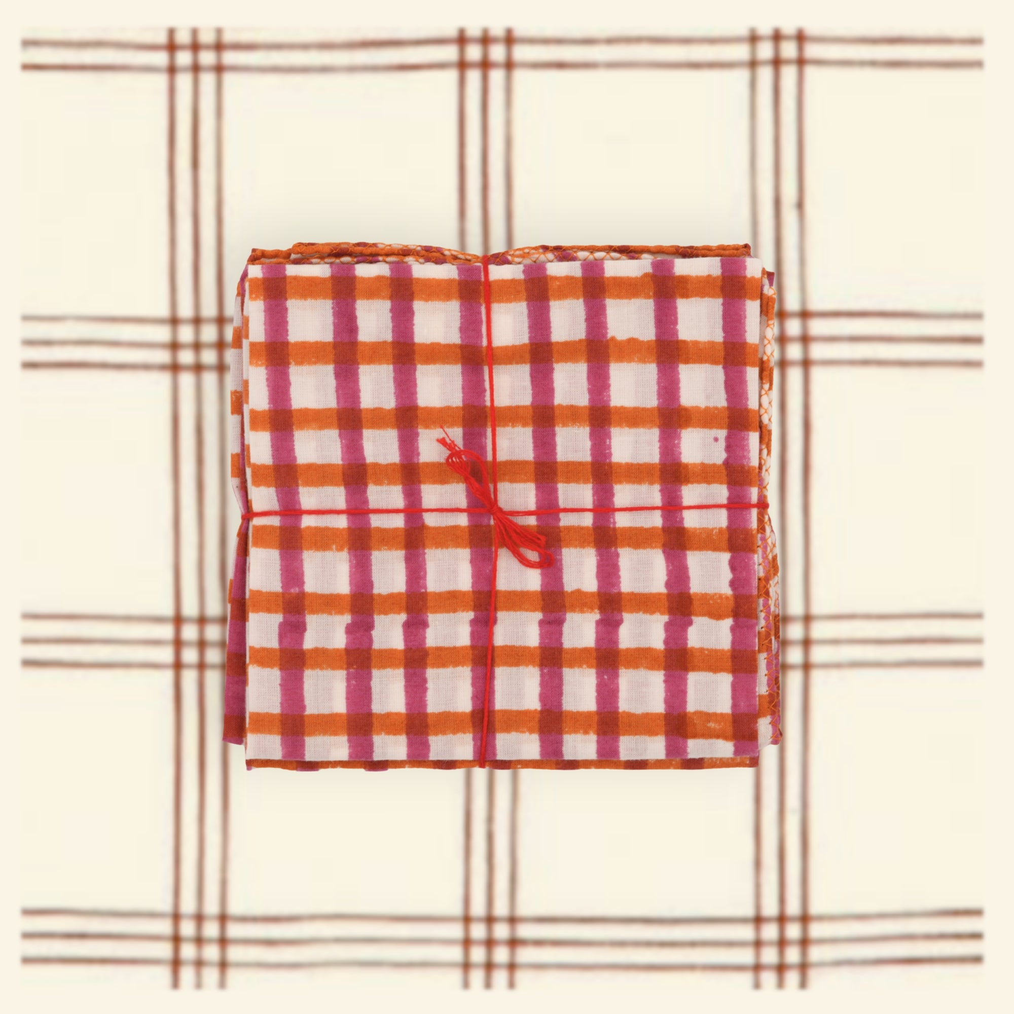 Serviettes de table x4 Mira Garnet