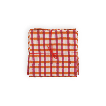 Serviettes de table x4 Mira Garnet