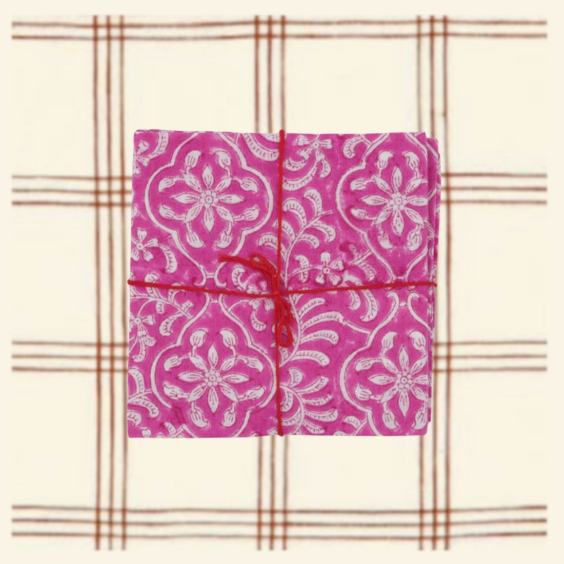 Serviettes de table x4 Abelia Sangria - Suzette