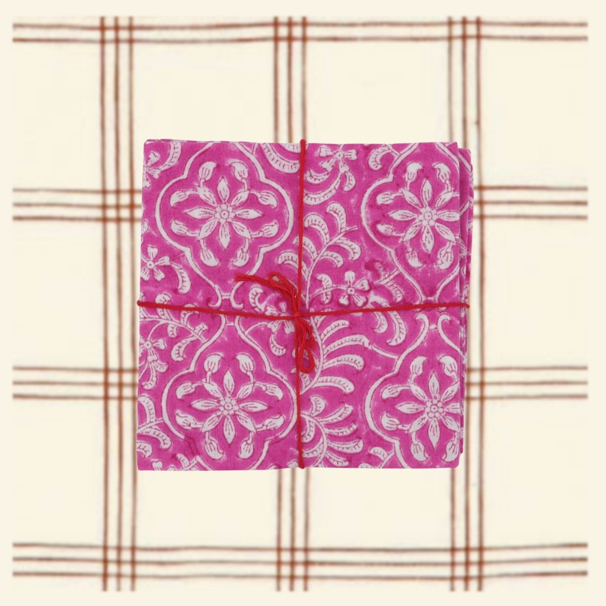 Serviettes de table x4 Abelia Sangria - Suzette