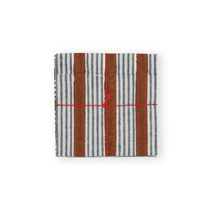 Serviettes de table x4 Alice Tobacco - Suzette