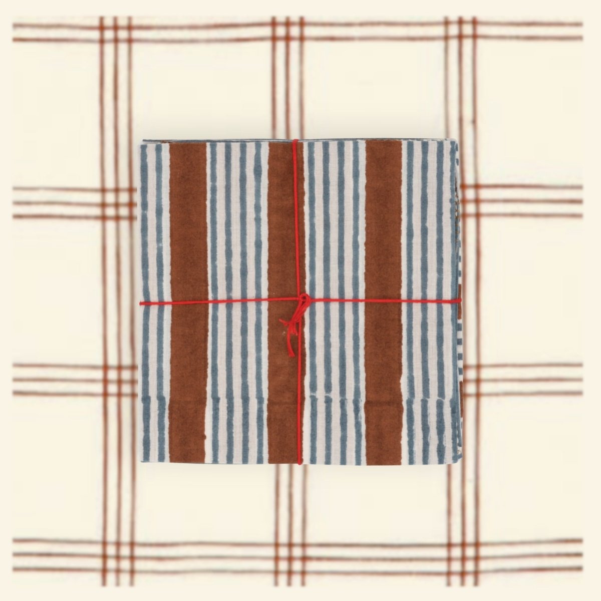 Serviettes de table x4 Alice Tobacco - Suzette