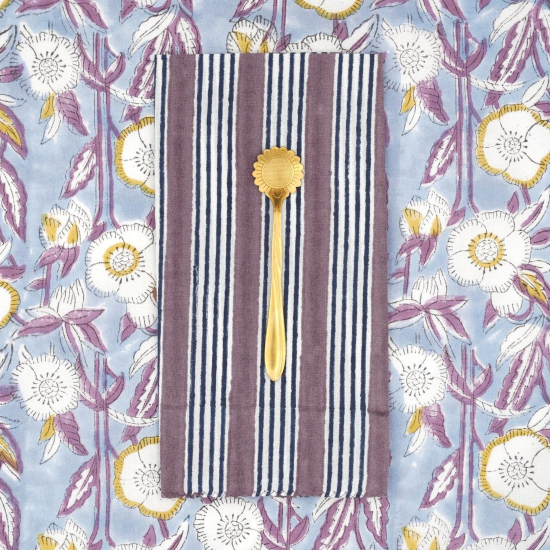 Serviettes de table x4 Alice Violet - Suzette