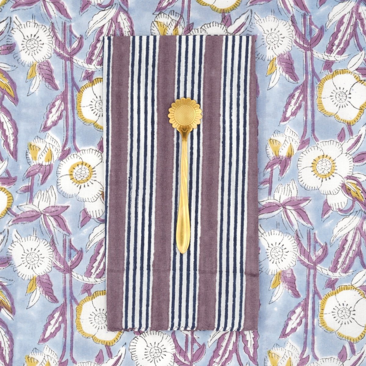 Serviettes de table x4 Alice Violet - Suzette