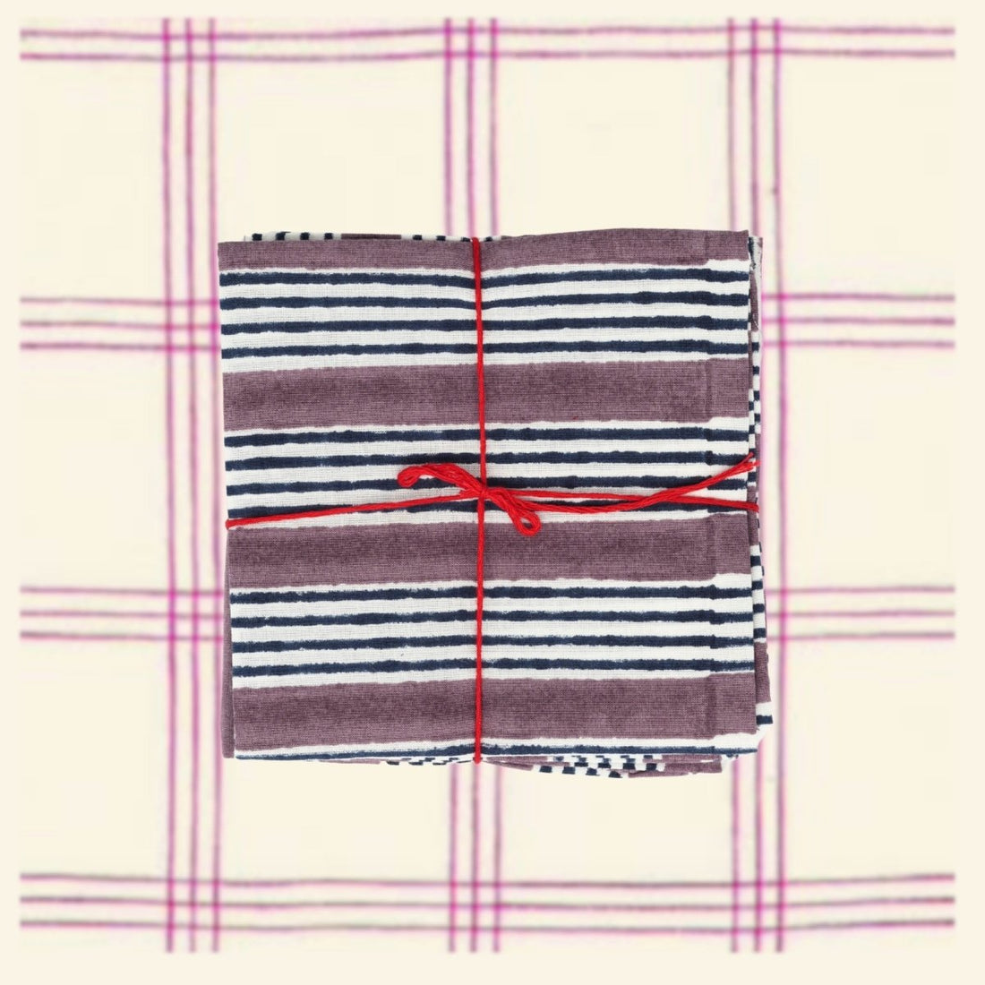 Serviettes de table x4 Alice Violet - Suzette