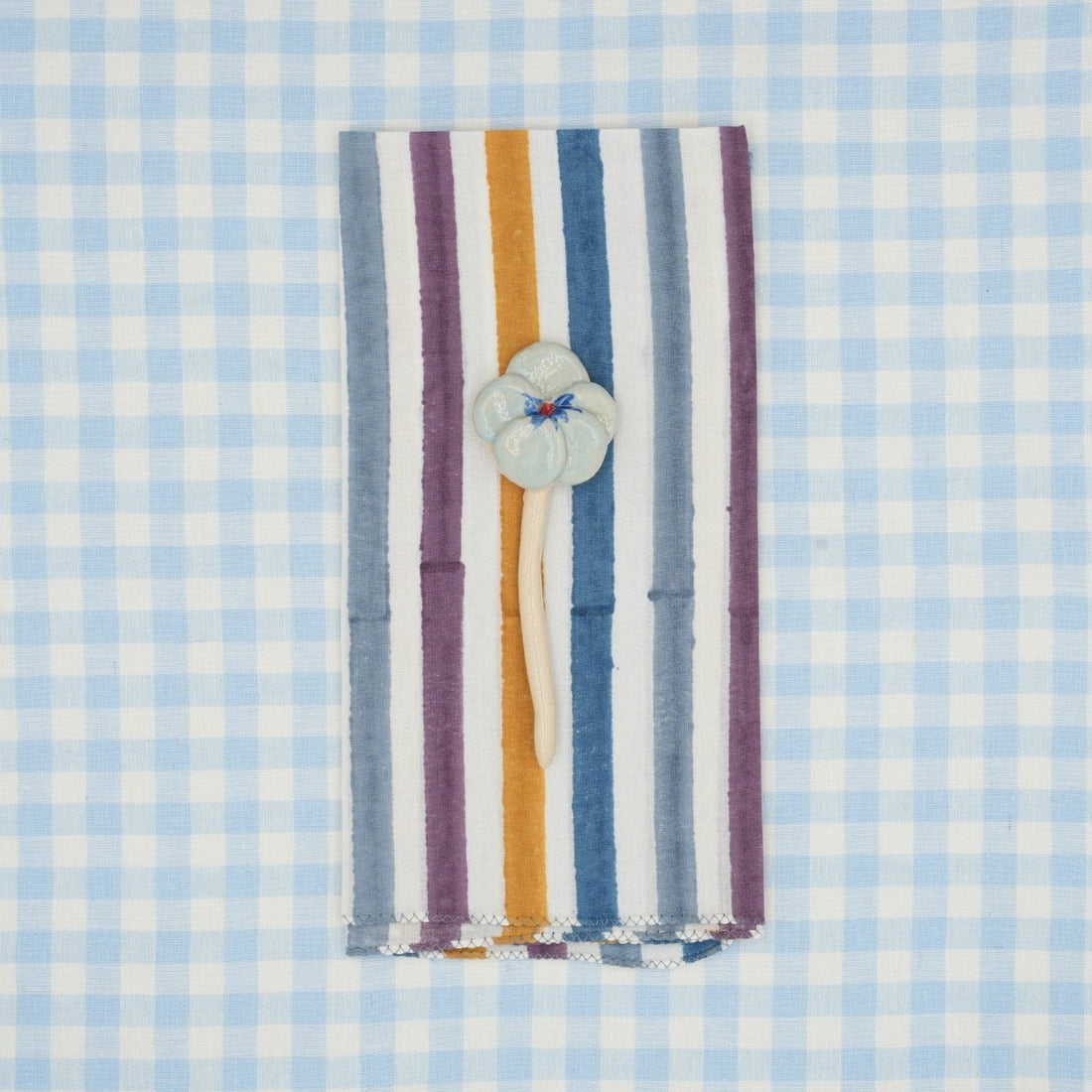 Serviettes de table x4 Axel Denim - Suzette