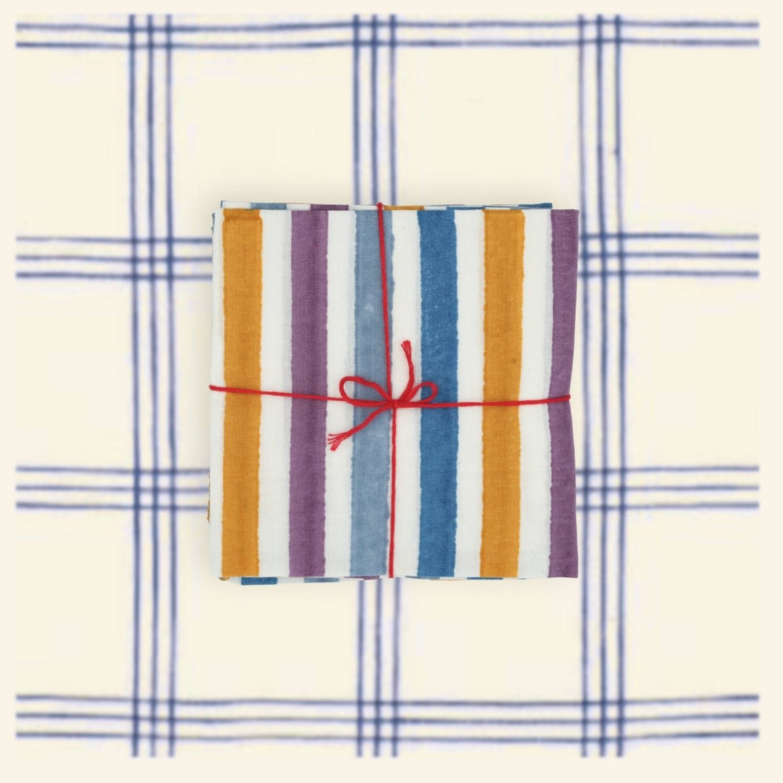 Serviettes de table x4 Axel Denim - Suzette