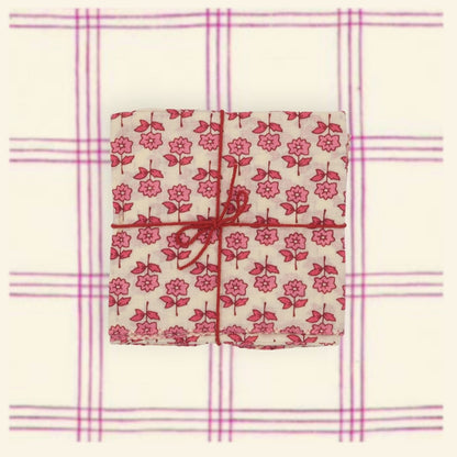 Serviettes de table x4 Bourrache Fadded - Suzette