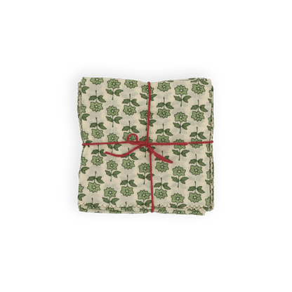 Serviettes de table x4 Bourrache Loden - Suzette