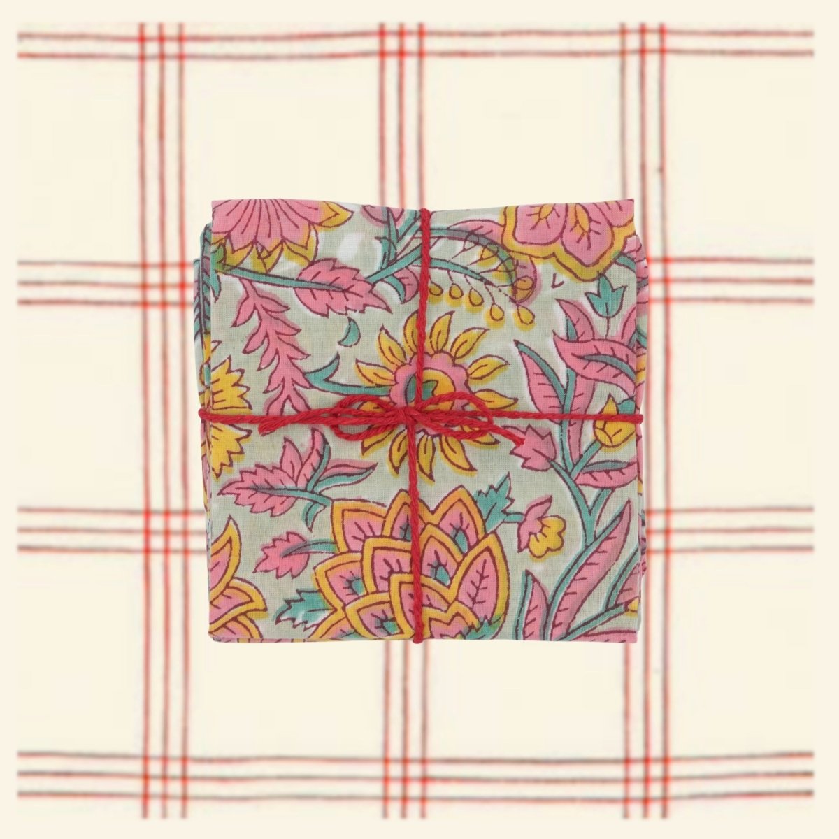 Serviettes de table x4 Capucine Carmine - Suzette