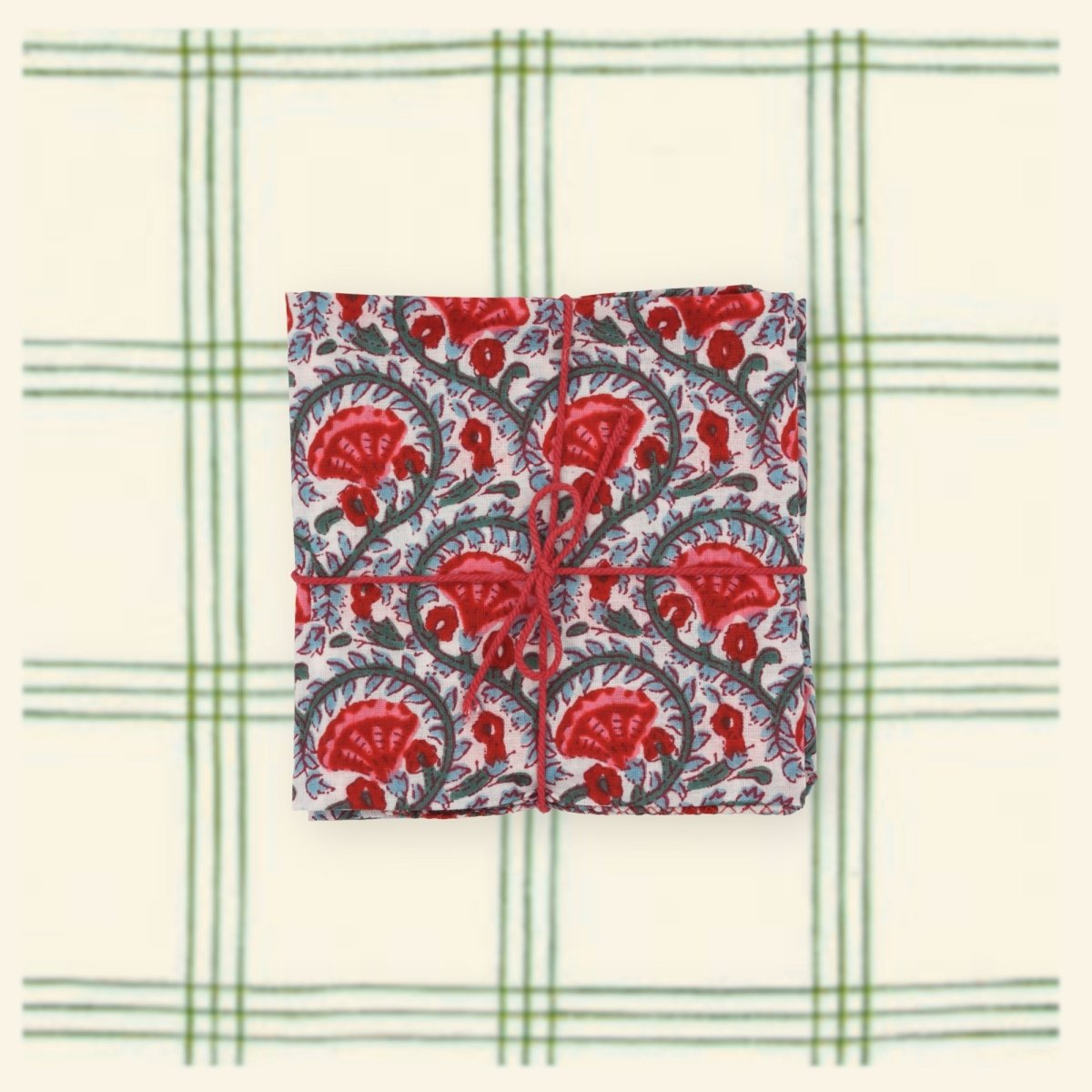 Serviettes de table x4 Celosia Tomato - Suzette