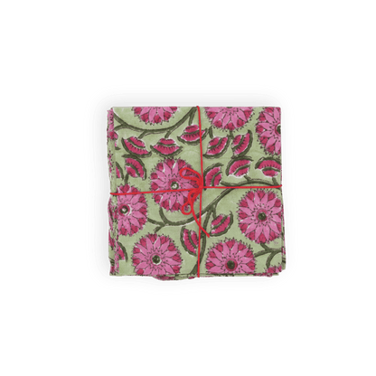 Serviettes de table x4 Clarkia Sangria - Suzette