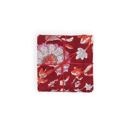 Serviettes de table x4 Clivia Burnt - Suzette