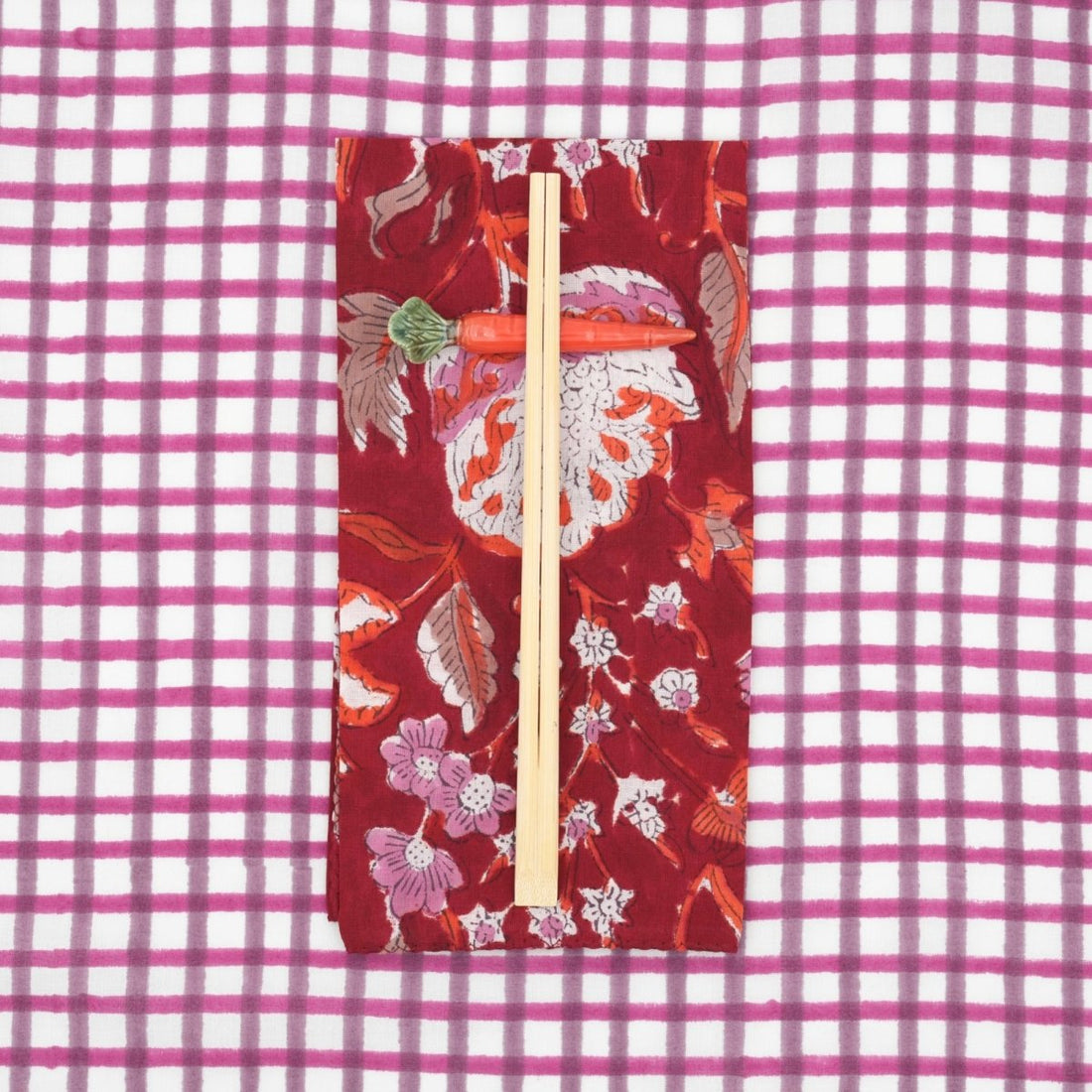 Serviettes de table x4 Clivia Burnt - Suzette