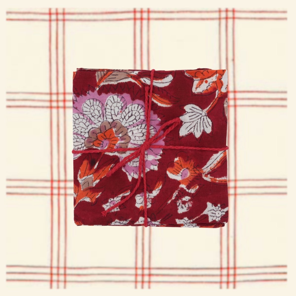 Serviettes de table x4 Clivia Burnt - Suzette