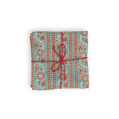 Serviettes de table x4 Craspedia Frosty - Suzette