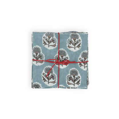 Serviettes de table x4 Crocus Denim - Suzette