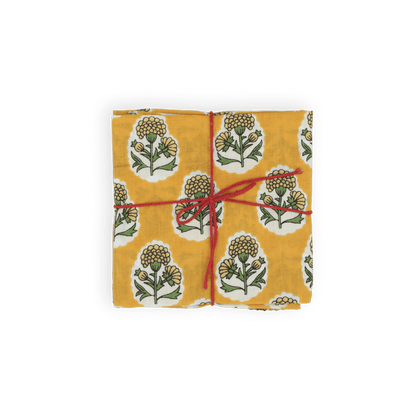 Serviettes de table x4 Crocus Gold - Suzette