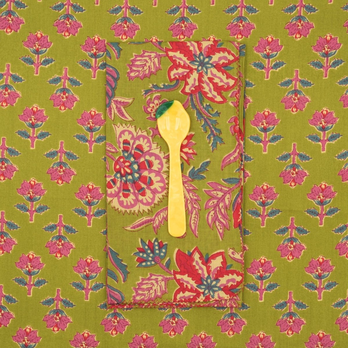 Serviettes de table x4 Dandelion Olive - Suzette