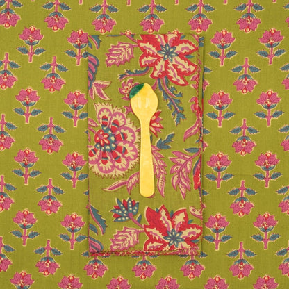Serviettes de table x4 Dandelion Olive - Suzette