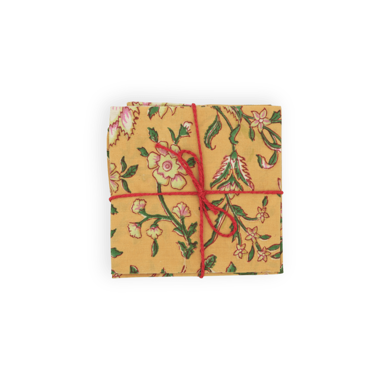 Serviettes de table x4 Dentelaire Moutarde - Suzette