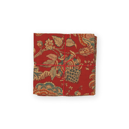Serviettes de table x4 Edelweiss Garnet - Suzette