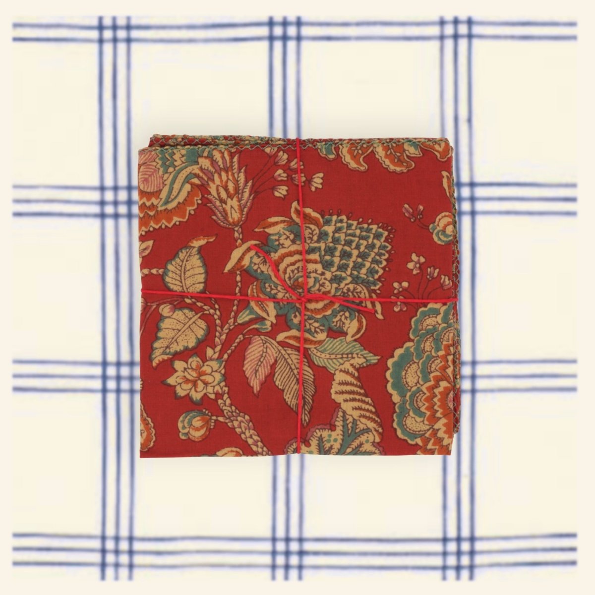 Serviettes de table x4 Edelweiss Garnet - Suzette